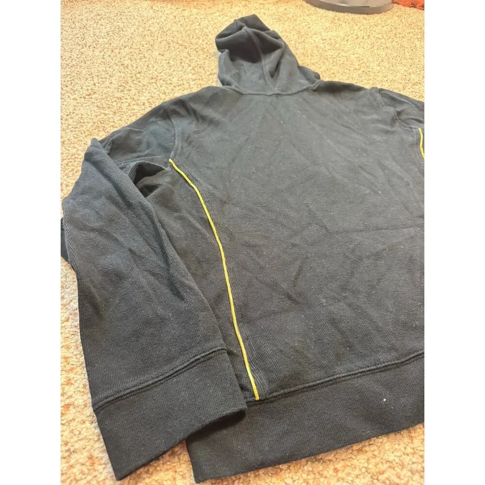 Lauren Active Ralph Lauren Zip Up Hoodie Womens XL Black Gold Crest Knit Jacket